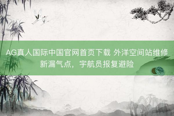 AG真人国际中国官网首页下载 外洋空间站维修新漏气点,宇航员报复避险