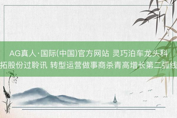 AG真人·国际(中国)官方网站 灵巧泊车龙头科拓股份过聆讯 转型运营做事商杀青高增长第二弧线